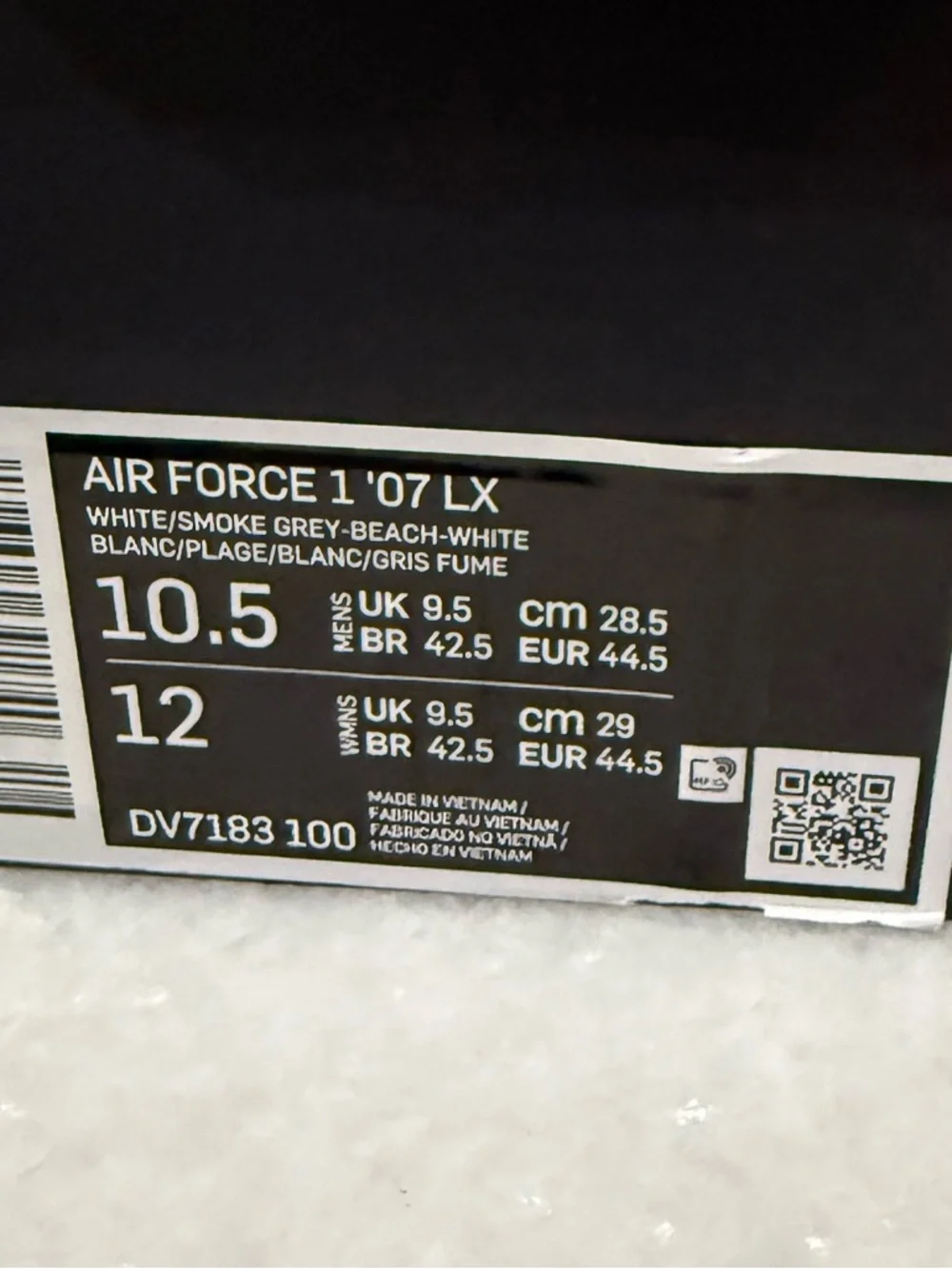 Nike Air Force 1 50 years of hip hop classic. Black and white. Size 10.5.